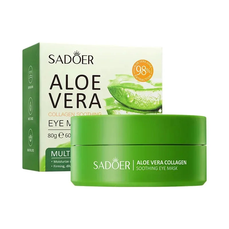 60pcs Aloe Vera Collagen Eye Mask Anti Dark Circles