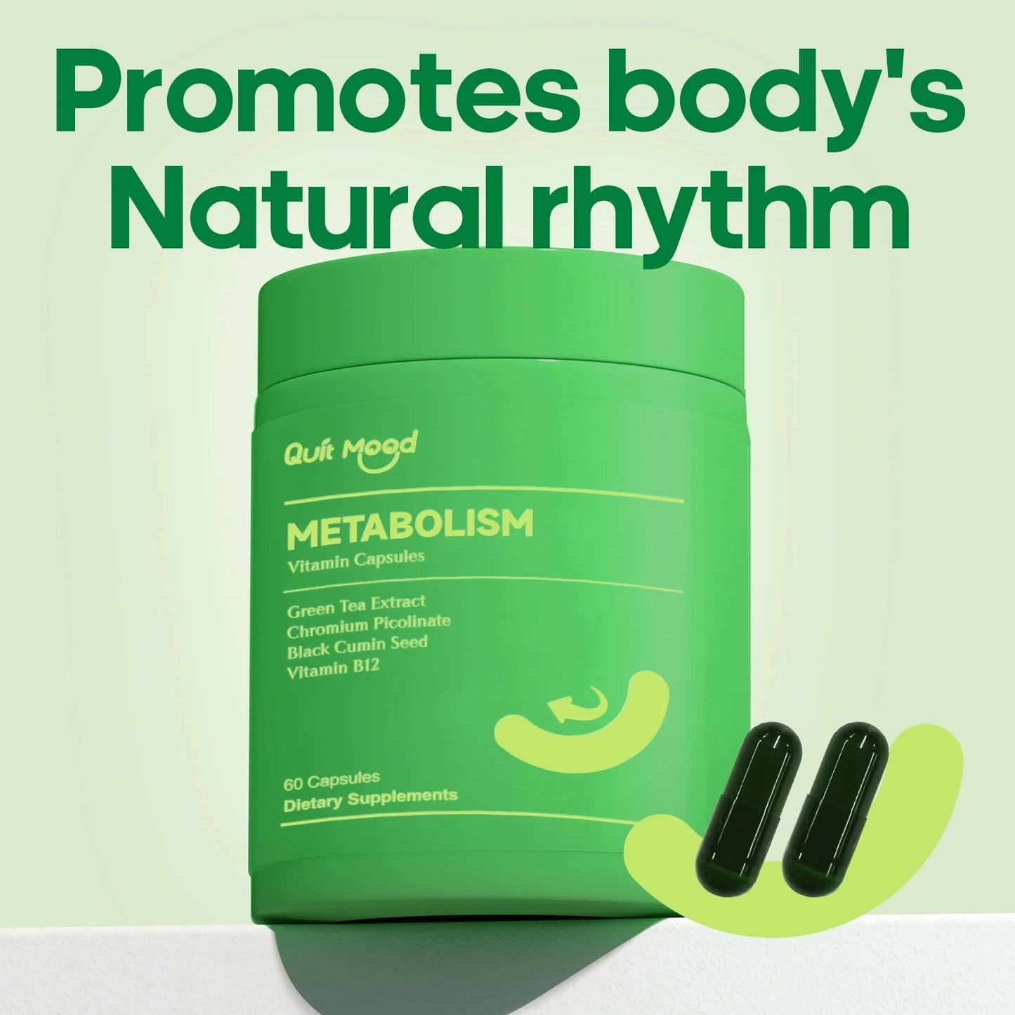 QUITMOOD-METABOLISM Vitamin Capsules, Green Tea Extract