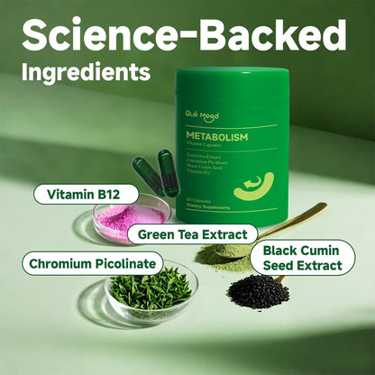 QUITMOOD-METABOLISM Vitamin Capsules, Green Tea Extract