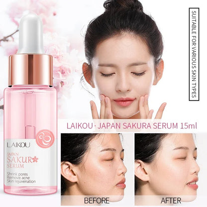 LAIKOU Sakura Face Essence Anti Wrinkle Serum Shrink Pores Anti-Aging Moisturizer