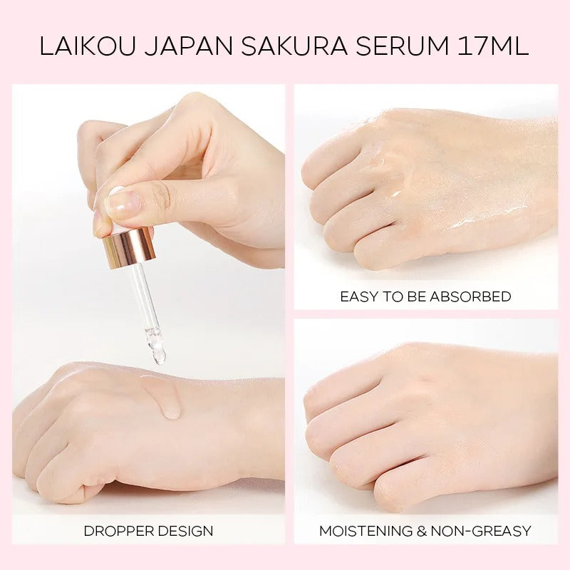 LAIKOU Sakura Face Essence Anti Wrinkle Serum Shrink Pores Anti-Aging Moisturizer